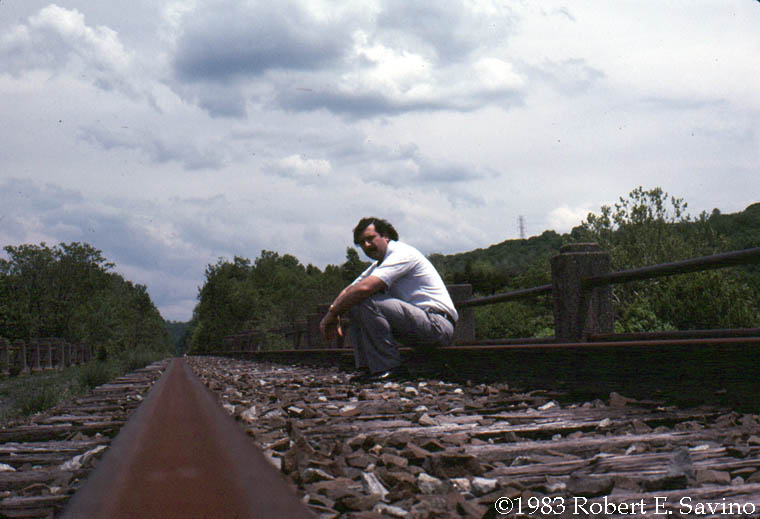 Bob on the Paulins Kill Viaduct in 1983
