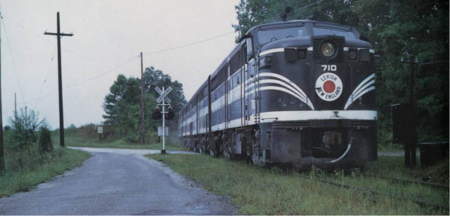 LNE crossing Route 94 in 1961